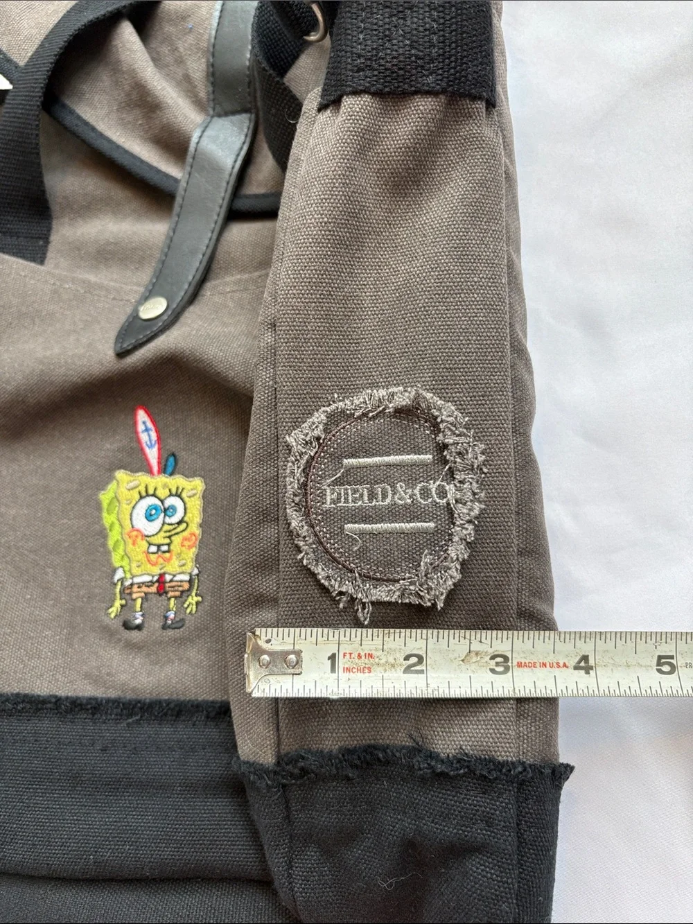 Field & Co. Canvas SpongeBob Tote with Black Trim